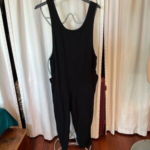 Eileen Fisher Jersey Black Tank Jumpsuit